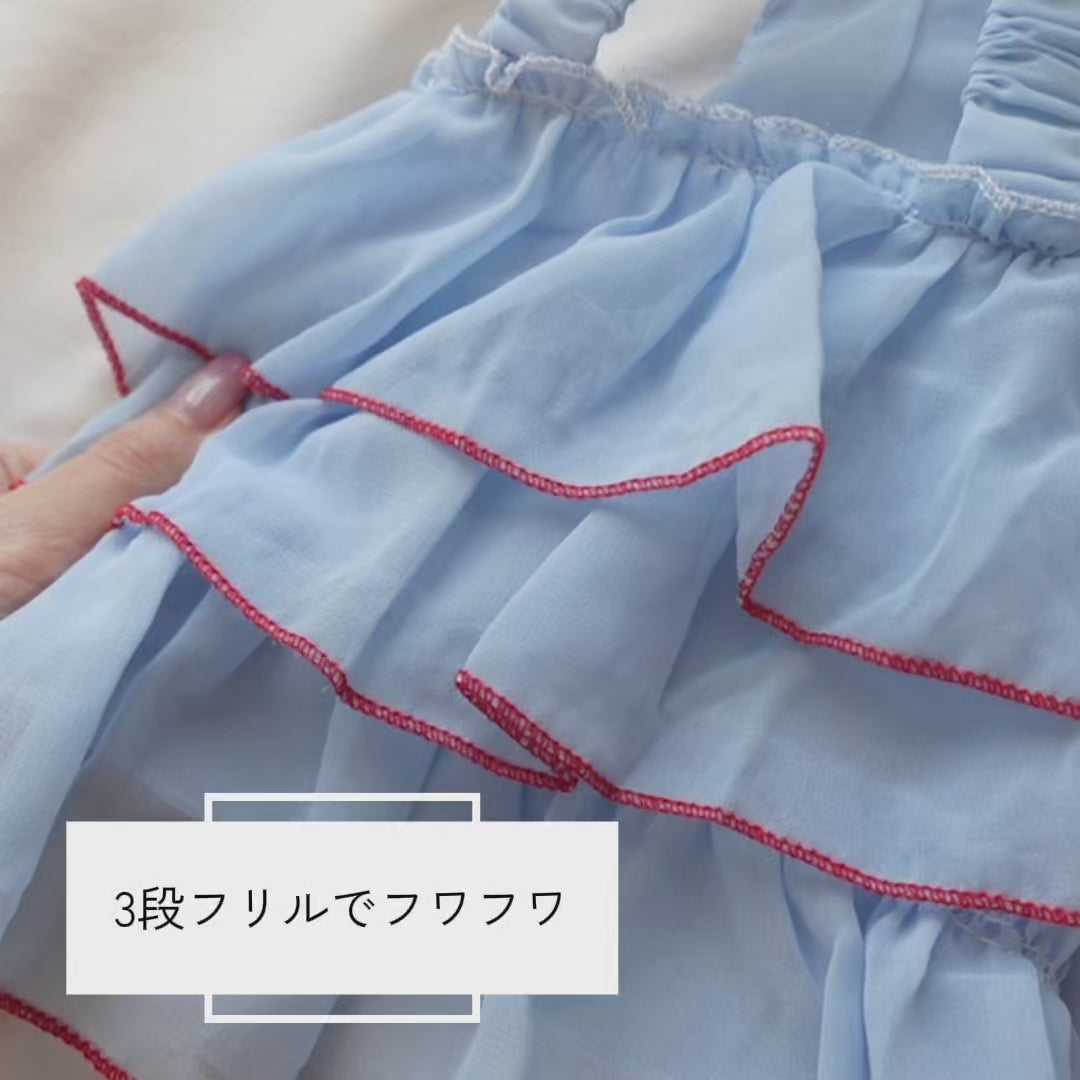 犬服 小型犬 女の子｜韓国風デザイン フリルキャミワンピース – Maison